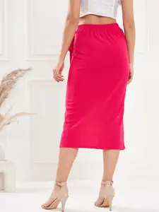 KASSUALLY Tie Ups Wrap Around Midi Skirt