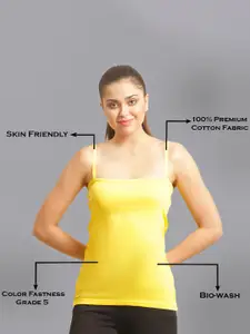 FBAR Pack Of 2 Non-Padded Pure Cotton 180 GSM Camisoles