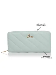 Lavie Women Geometric Textured Two Fold Wallet