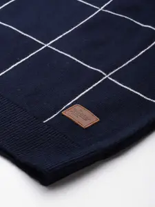 Roadster Men Checked Acrylic Pullover