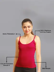 FBAR Pack Of 2 Non-Padded Pure Cotton Skin Friendly Camisoles