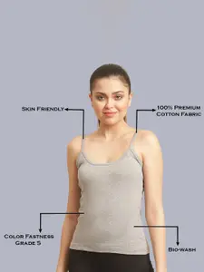 FBAR Pack Of 2 Non-Padded Pure Cotton Skin Friendly Camisoles