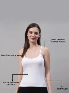 FBAR Pack Of 2 Non-Padded Pure Cotton Bio Wash Camisoles