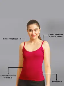 FBAR Pack Of 2 Non-Padded Pure Cotton Skin Friendly Camisoles