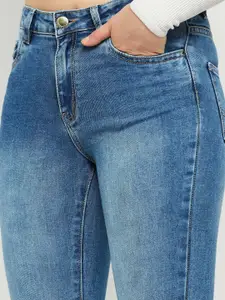 Madame Women Mid-Rise Clean Look Light Fade Cotton Jeans