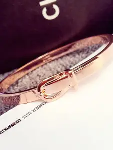 MYKI Rose Gold-Plated Kada Bracelet