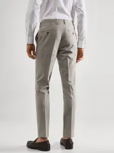 MANGO MAN Checked Super Slim Fit Formal Trousers