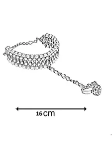 OOMPH Kundan Studded Ring Bracelet