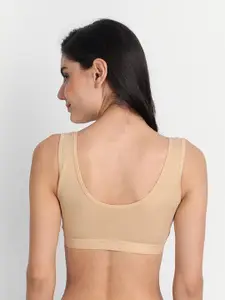 Aimly Non-Padded Non-Wired Seamless Cotton Workout Bra With All Day Comfort