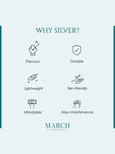 March by FableStreet 925 Sterling Silver Rhodium-Plated CZ-Studded Oxidized Toe Rings