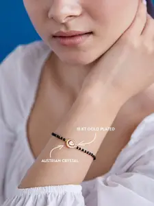 MINUTIAE Gold-Plated Brass Crystals Link Bracelet