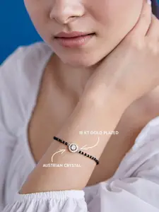 MINUTIAE Silver-Plated Brass Crystals Link Bracelet