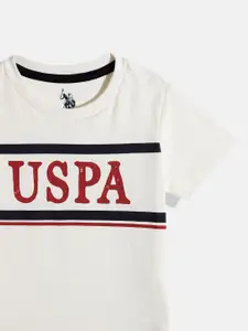 U.S. Polo Assn. Kids Boys Brand Logo Printed Cotton T-shirt