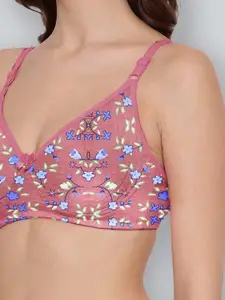 LYRA Pack Of 2 Printed Combed Cotton Seamless Moulded Encircled Bra