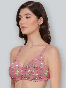 LYRA Pack Of 2 Printed Combed Cotton Seamless Moulded Encircled Bra