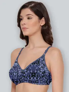 LYRA Printed Combed Cotton Seamless Moulded Encircled Bra