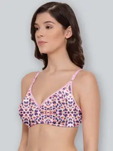 LYRA Pack Of 2 Printed Combed Cotton Seamless Moulded Encircled Bra