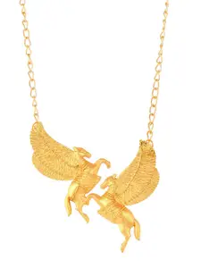 Silvermerc Designs Gold-Plated Horse Design Pendant Necklace