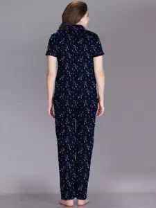 LYRA Abstract Printed Pure Cotton Night Suit