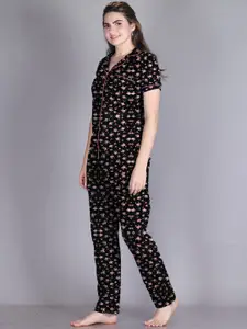 LYRA Floral Printed Pure Cotton Night Suit