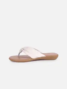 DressBerry Women White Solid Open Toe Flats