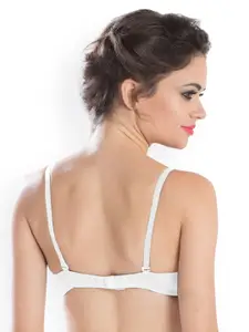 Sonari White Solid Non-Wired Lightly Padded T-shirt Bra 0026white
