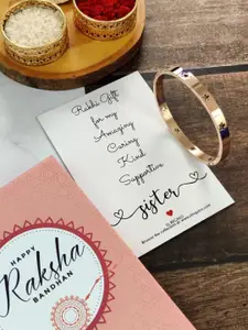 EL REGALO Rose Gold Stainless Steel Kada Bracelet