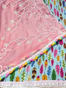 KALINI Floral Printed Unstitched Dress Material