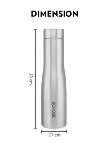 BOROSIL Swan 2-Pieces Stainless Steel Single Wall Bottle 1 L Each