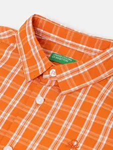 United Colors of Benetton Boys Checked Cotton Casual Shirt