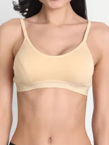 Aimly Pack Of 2 Non-Padded Non-Wired Seamless Cotton Workout Bra With All Day Comfort