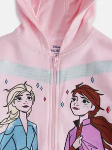 Pantaloons Junior Girls Frozen Printed Hooded Long Sleeves Cotton Sweatshirt