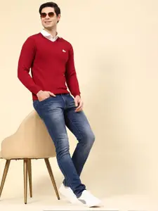 Monte Carlo V-Neck Ribbed Woollen Pullover