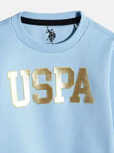 U.S. Polo Assn. Kids Boys Brand Logo Printed Sweatshirt