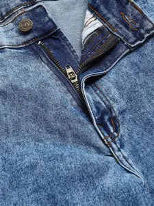 BAESD Women Straight Fit High-Rise Heavy Fade Stretchable Jeans