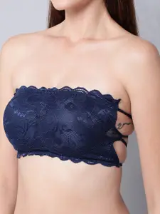 PIBU Full Coverage Non Padded Non-Wired Bandeau Bra With 360 Degree Support