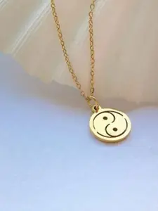 SALTY Women Stainless Steel Yin-Yang Pendant With Chain