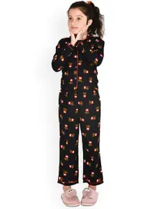 The Snug Studio Girls Conversational Printed Night suit