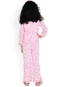 The Snug Studio Girls Printed Pure Cotton Night Suit