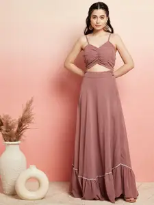 AKS Couture Square Neck Ready to Wear Lehenga With Choli & Jacket