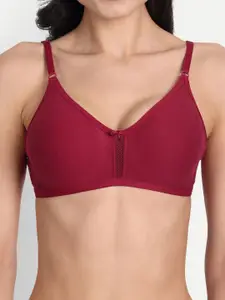 Aimly Pack Of 2 Seamless Non-Padded Non-Wired Full Coverage Cotton T-Shirt Bra