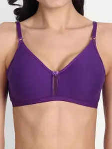 Aimly Pack Of 2 Seamless Non-Padded Non-Wired Full Coverage Cotton T-Shirt Bra