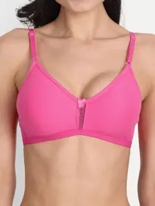 Aimly Pack Of 2 Seamless Non-Padded Non-Wired Full Coverage Cotton T-Shirt Bra