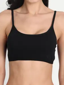 Aimly Pack Of 3 Non-Padded Non Wired Seamless Cotton Workout Bra With All Day Comfort