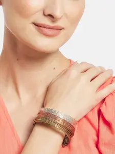 ATIBELLE German Silver Plated Earrings & Bracelet Jewellery Set