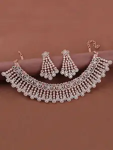 Mirana Rose Gold-Plated Necklace With Earrings