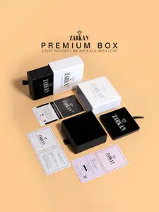 Zarkan 925 Sterling Silver Rhodium-Plated Stone-Studded Finger Ring