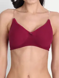 Aimly Pack Of 2 Seamless Full Coverage Dry Fit Cotton All Day Comfort T Shirt Bra