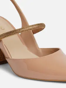 ALDO Pointed Toe Embellished Block Heels