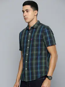Levis Slim Fit Checked Pure Cotton Casual Shirt